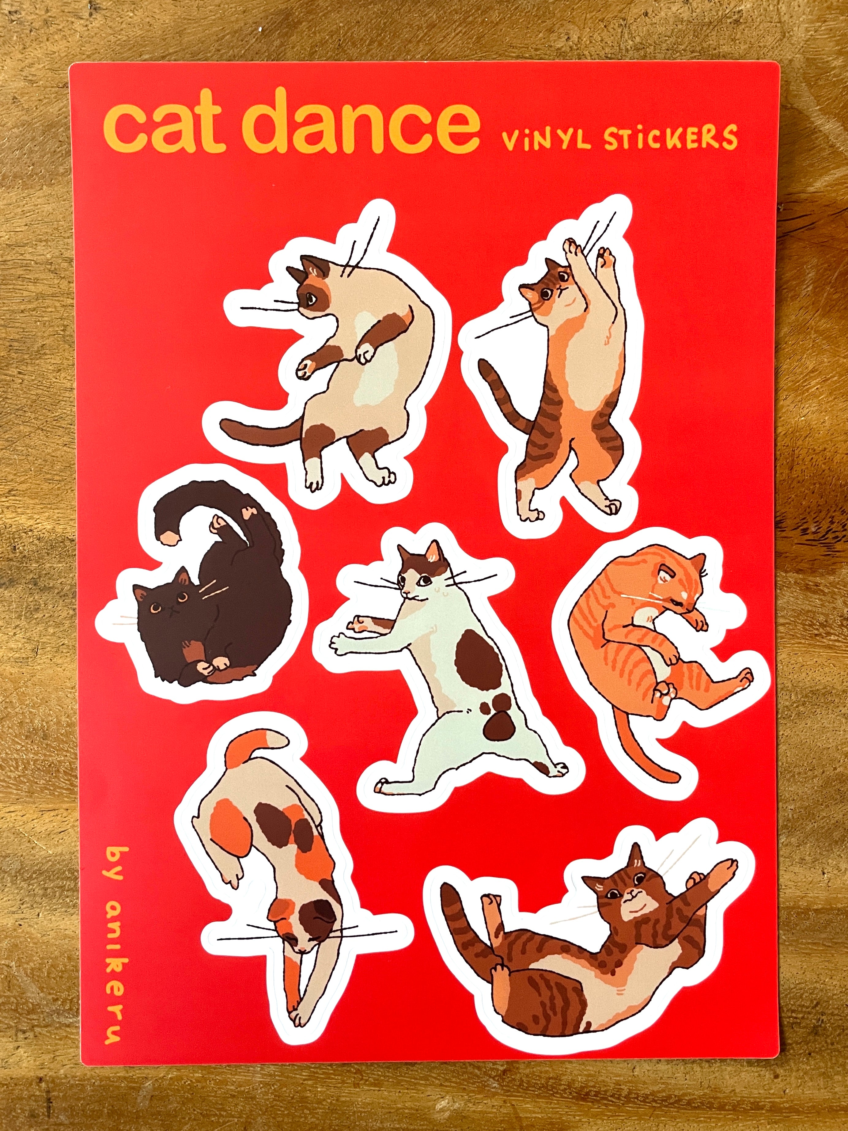 Matte Stickersheet "Cat Dance“