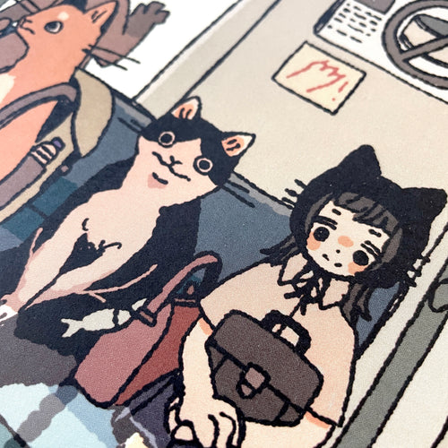 Artprint "Cat Train"