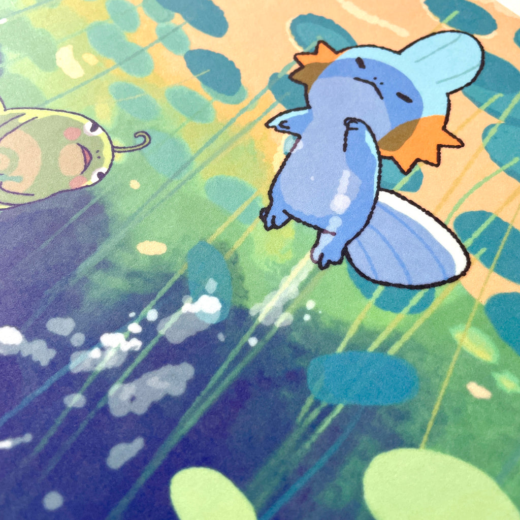Pokémon Artprint "Underwater Pond"