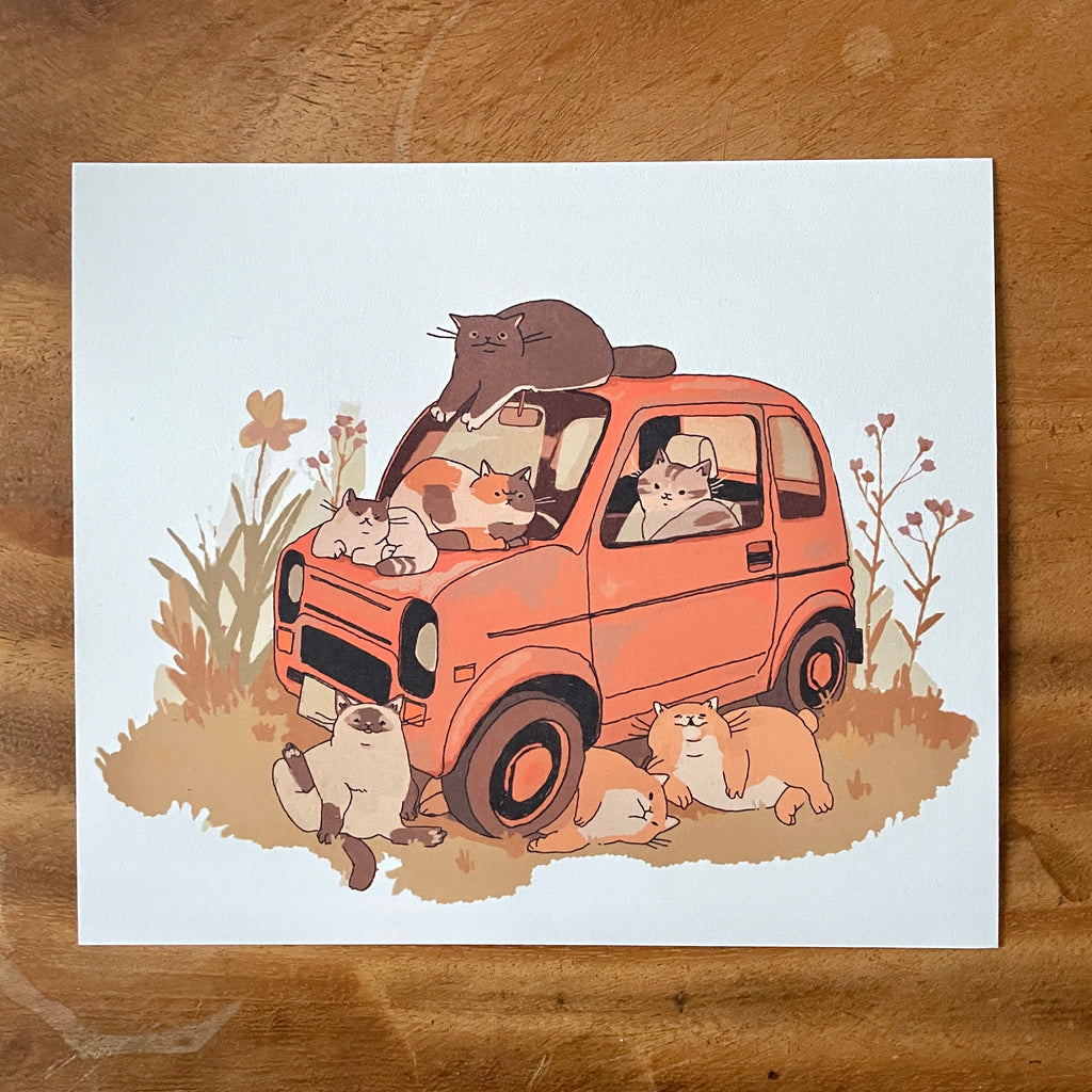 Artprint "Cat Car"