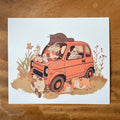 Artprint "Cat Car"